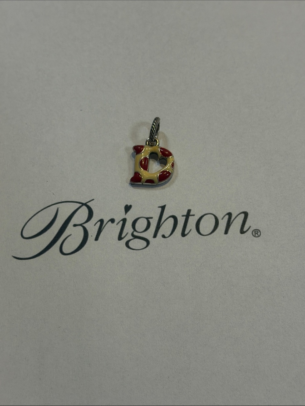 BRIGHTON Letter D Silver Pendant/Charm